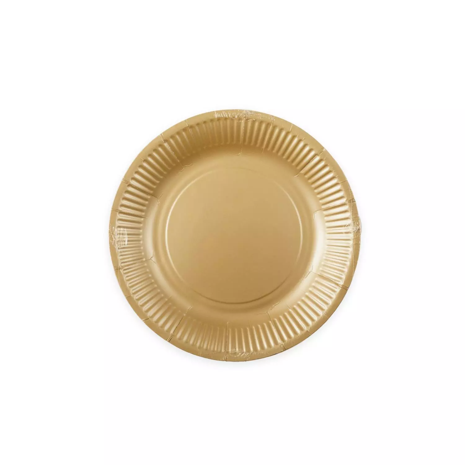 Papptellerken champagne 18cm 8pk