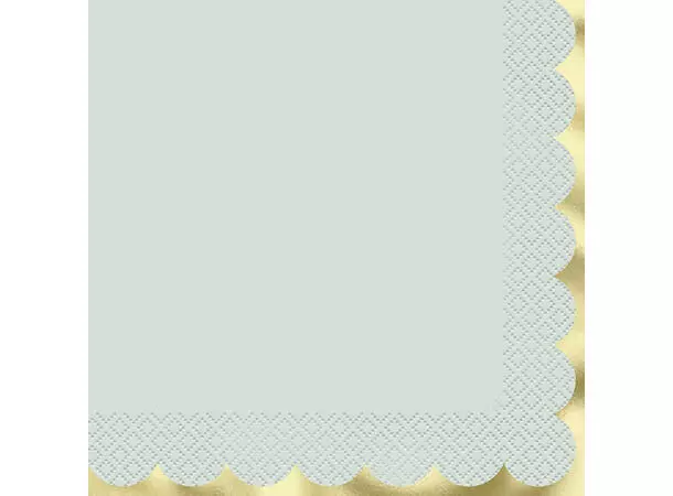 Servietter dus grønn med bølgekant 16pk.