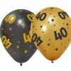 40 år Golden celebrations ballonger 6pk