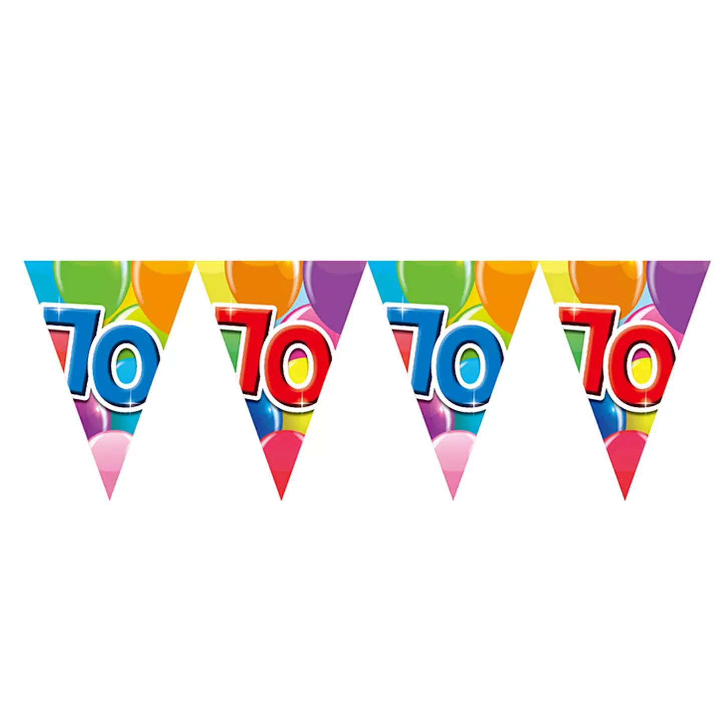 Flaggbanner 70 år 10 meter (20x30cm)