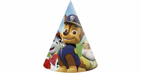 Paw patrol bursdagshatter 6pk