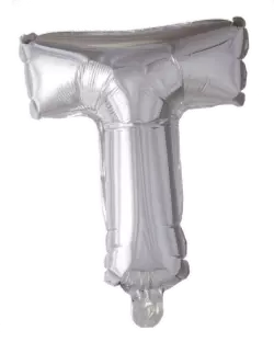 Bokstavballong- T sølv 41 cm