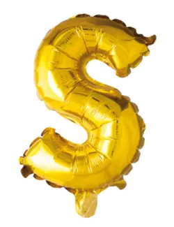 Bokstavballong- S gull 41 cm