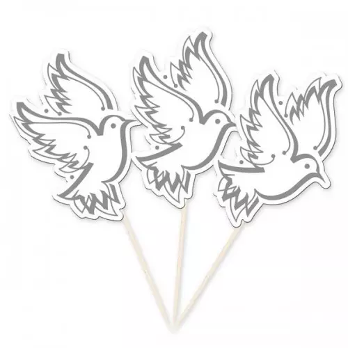 Partypicks Hvite Duer