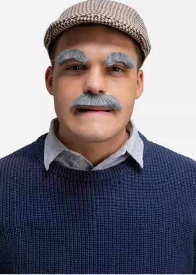 Old guy moustache & eyebrows
