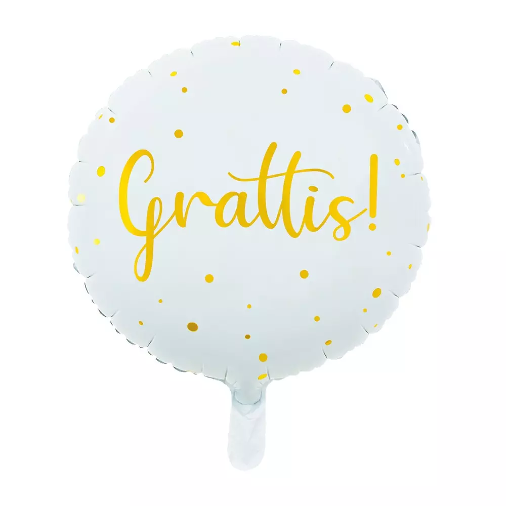 Folieballong rund Grattis!