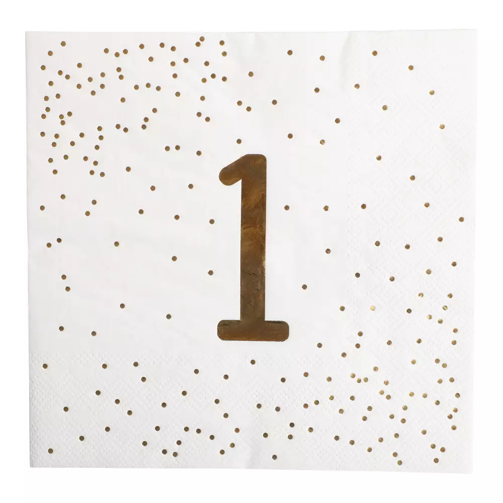 Servietter 1 år gull 16pk