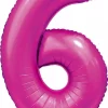 Tallballong 6 satin hot pink 86cm
