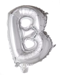 Bokstavballong- B sølv 41 cm