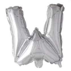 Bokstavballong- W sølv 41 cm