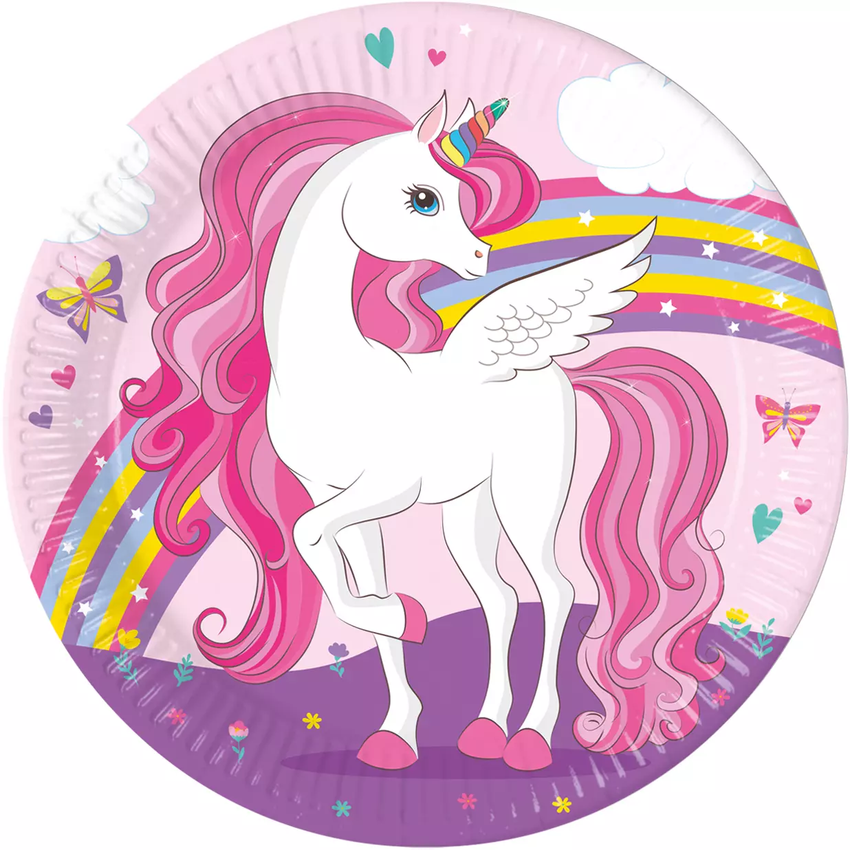 Unicorn rainbow colors fat 20cm 8 pk