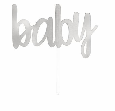 Baby folie kaketopp sølv