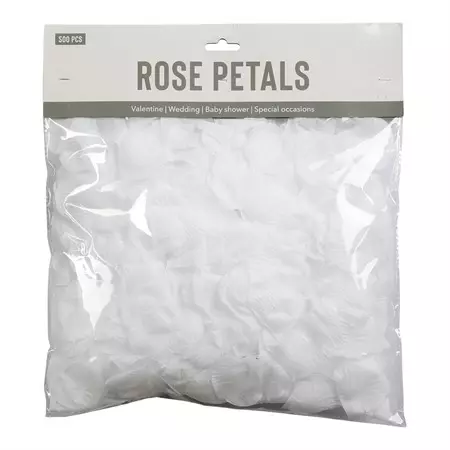 Roseblader hvite 500pk