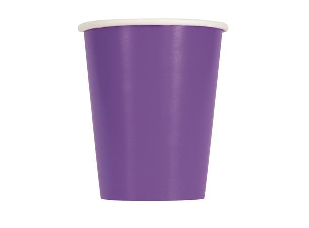 Pappkopper ensfarget neonlilla 8pk