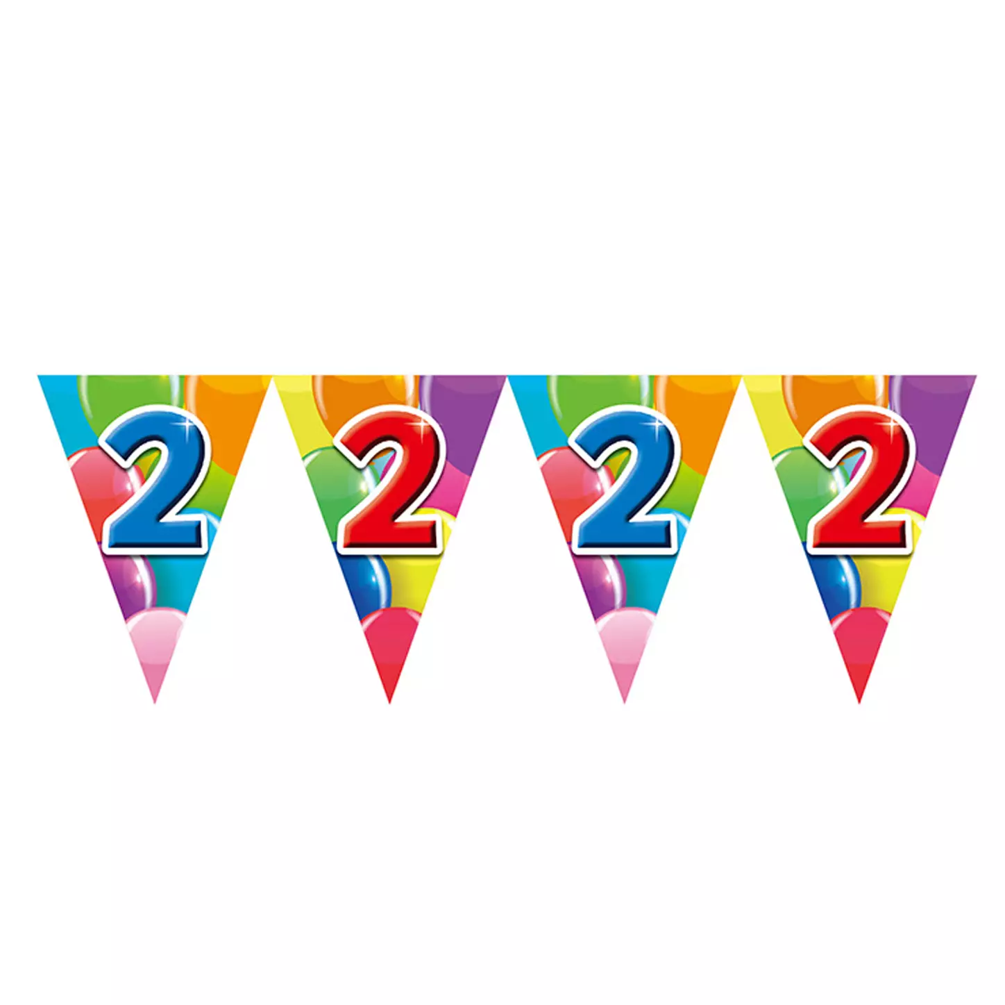 Flaggbanner 2 år 10 meter (20x30cm)