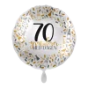 Folieballong Gratulerer med dagen Gull/Sølv - 70 år