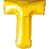 Bokstavballong- T gull 41 cm
