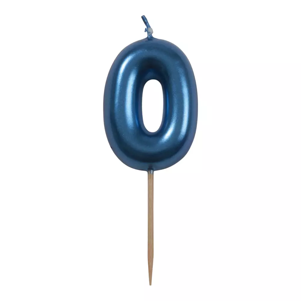 Birthday candle blue 0