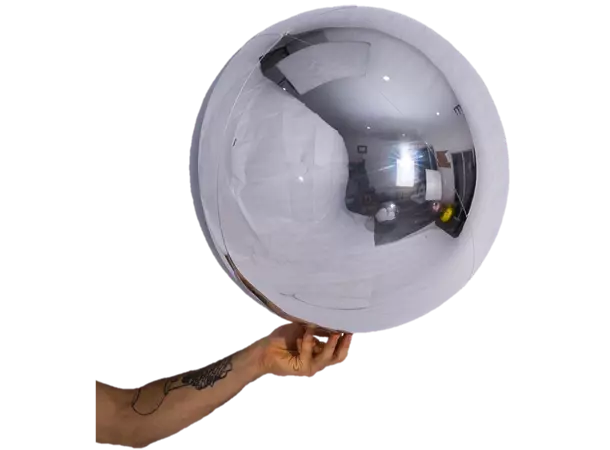 Speilballong sølv metallic 51 cm