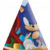 Bursdagshatter Sonic the hedgehog 6pk
