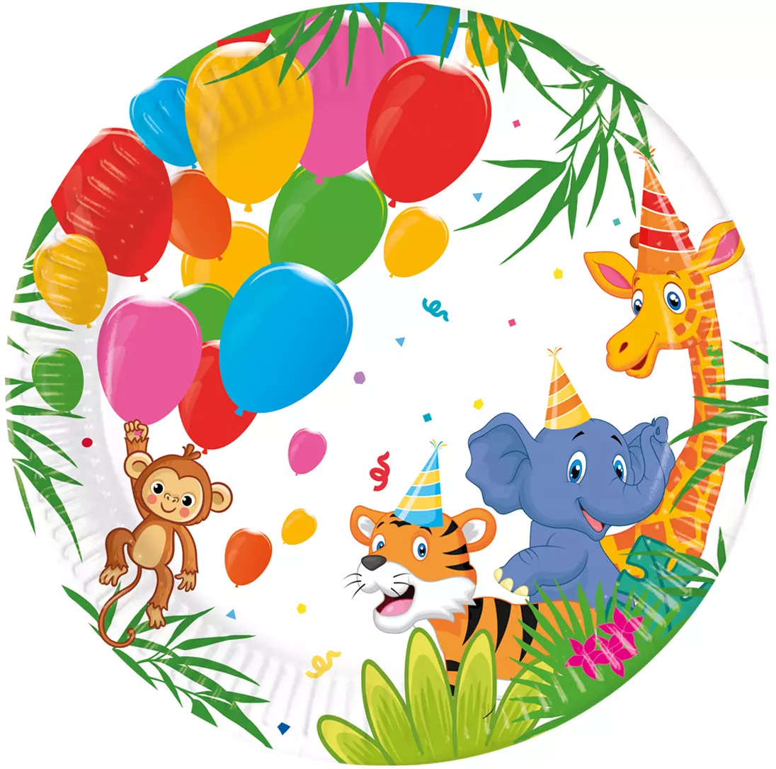 Jungle balloons fat 23cm 8 pk