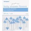 Mini tåteflasker blå bord-dekor 24pk