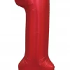 Tallballong 1 satin rød 86cm
