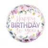 Folieballong Floral Watercolor Birthday 46 cm