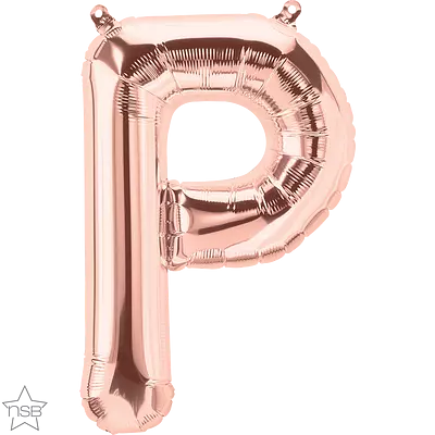 UTGÅR! Bokstavballong P- rose gold 41 cm