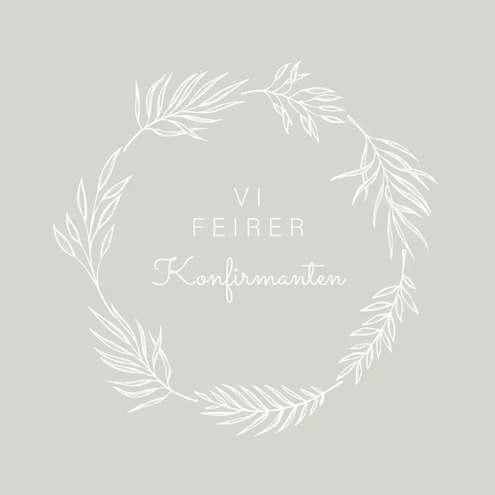 Servietter Vi feirer Konfirmanten beige 20pk