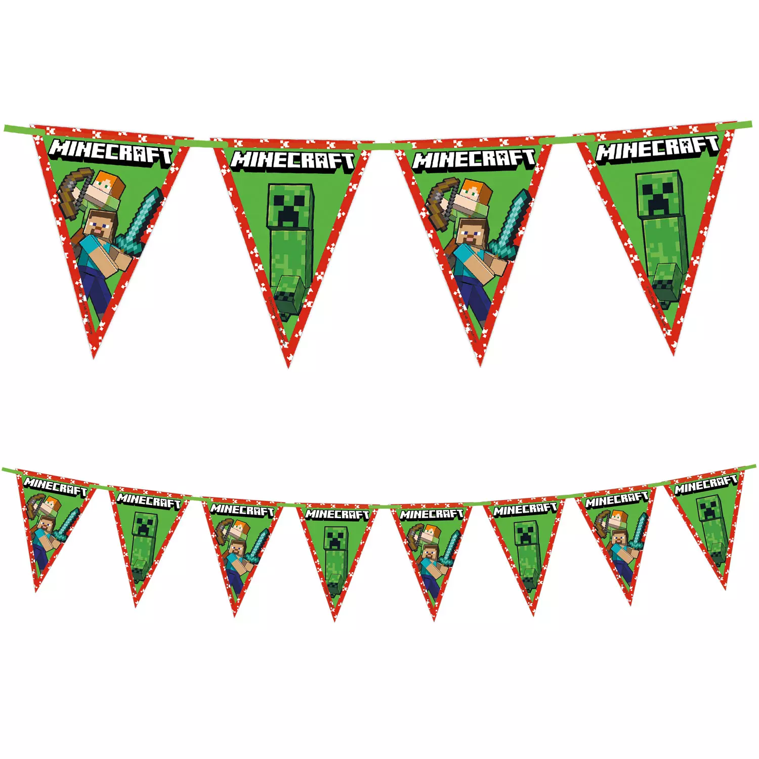 Minecraft flaggbanner i papir 2,3m