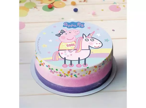 Peppa Gris spiselig kakeskilt 20 cm