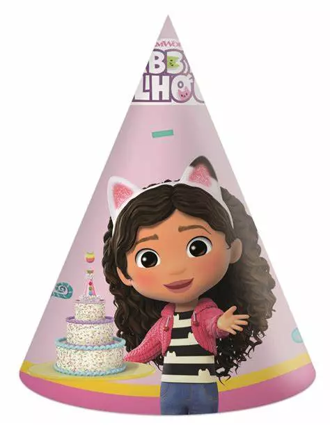 Bursdagshatter Gabbys dollhouse 6pk