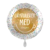 Folieballong Gratulerer med dagen - Smil