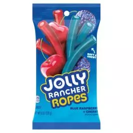 JOLLY RANCHER ROPES BLUE RASPBERRY & CHERRY PEG BAG 170g