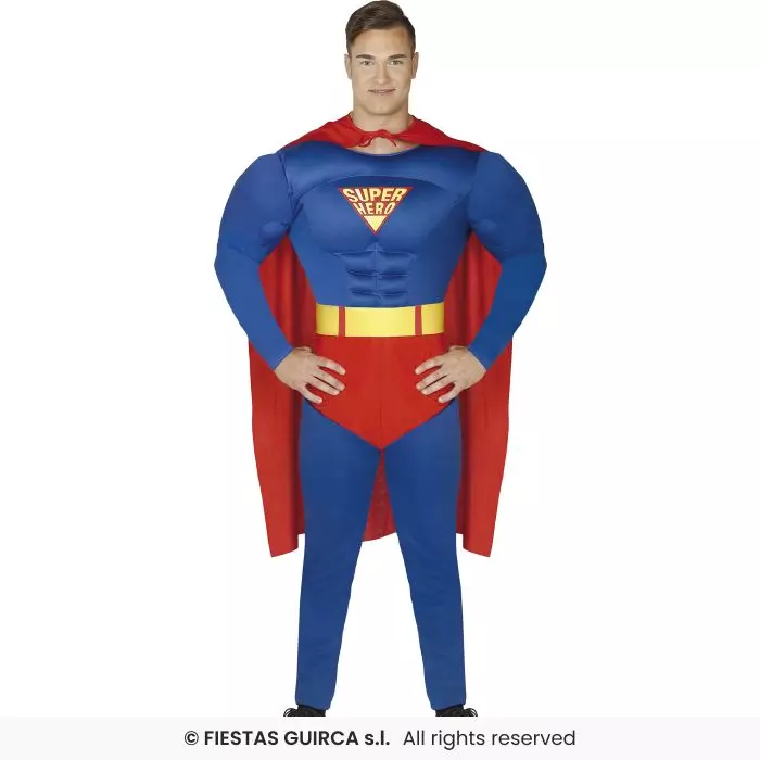Superman kostyme superhero XL