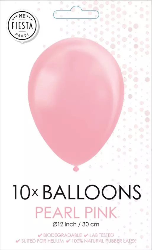 Pearl pink ballonger 10 pk