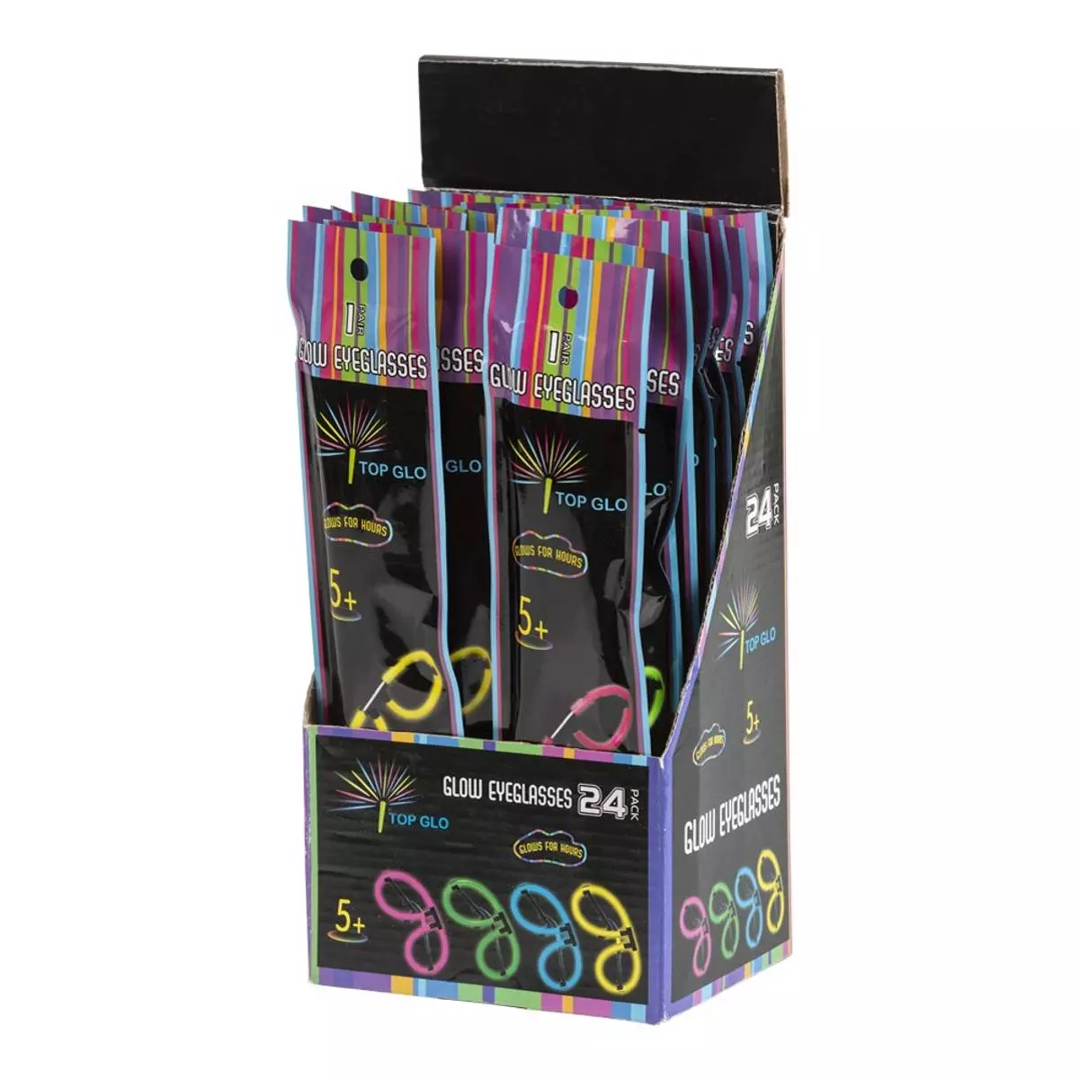 Glow briller og 2 glowsticks