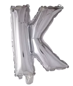 Bokstavballong- K sølv 41 cm