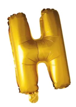 Bokstavballong- H gull 41 cm