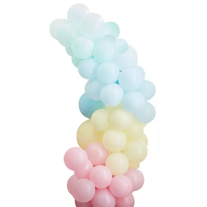 Matt Pastel Miks Ballongirland Kit m/75 Ballonger