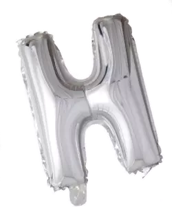 Bokstavballong- H sølv 41 cm