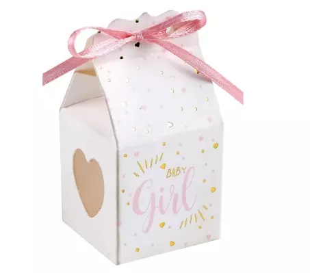 Baby Shower Liten Gaveeske Rosa, 6 stk