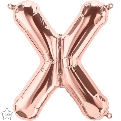 UTGÅR! Bokstavballong X- rose gold 41 cm