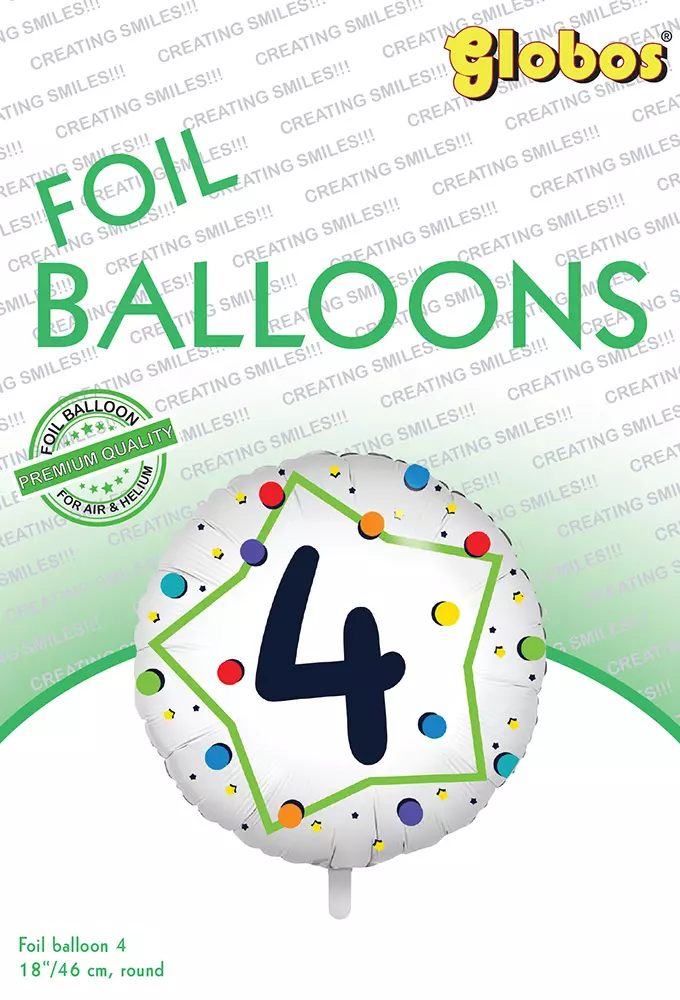 4 år kalas folieballong