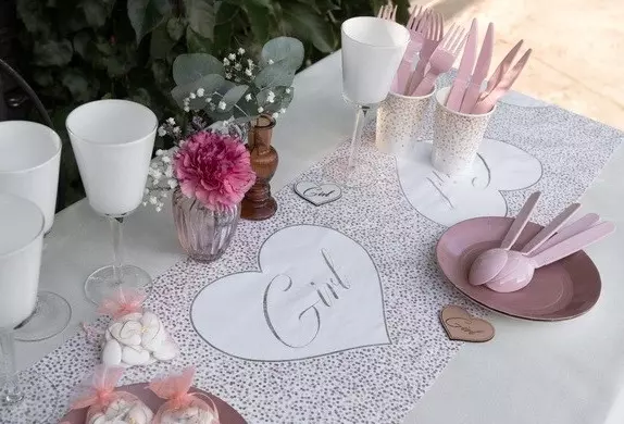 Bordløper med prikker GIRL 3 meter