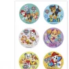 Kakebilder Paw Patrol 5,8 cm, 6 stk