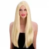 Klassisk lang blond parykk
