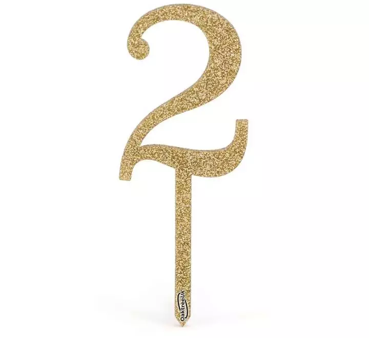 Kaketopp sparkling gold 2