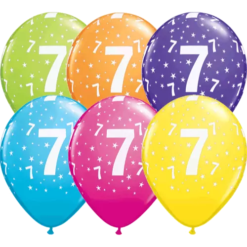 Age 7 ballonger ass.farger 6pk